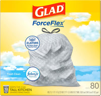 Glad ForceFlex Tall Kitchen Drawstring Trash Bags, 13 Gal, Gain Lemon Zest, 40 Ct (Package May Vary) - 7DAY'S