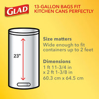 Glad ForceFlex Tall Kitchen Drawstring Trash Bags, 13 Gal, Gain Lemon Zest, 40 Ct (Package May Vary) - 7DAY'S