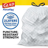 Glad ForceFlex Tall Kitchen Drawstring Trash Bags, 13 Gal, Gain Lemon Zest, 40 Ct (Package May Vary) - 7DAY'S