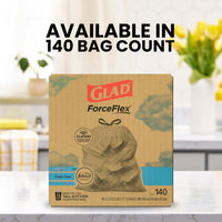 Glad ForceFlex Tall Kitchen Drawstring Trash Bags, 13 Gal, Gain Lemon Zest, 40 Ct (Package May Vary) - 7DAY'S