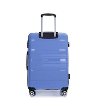 Hardshell Suitcase Double Spinner Wheels PP Luggage Sets Lightweight Durable Suitcase with TSA Lock,3 - Piece Set (20/24/28) , Purplish Blue - 7DAY'S