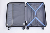 Hardshell Suitcase Double Spinner Wheels PP Luggage Sets Lightweight Durable Suitcase with TSA Lock,3 - Piece Set (20/24/28) , Purplish Blue - 7DAY'S