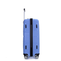 Hardshell Suitcase Double Spinner Wheels PP Luggage Sets Lightweight Durable Suitcase with TSA Lock,3 - Piece Set (20/24/28) , Purplish Blue - 7DAY'S