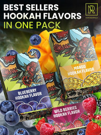 Hookah Shisha Flavors Set 3x1.75 oz (50 g) Shisha Hookah Flavors for your Hookah Bowl (Blueberry Watermelon Wild Berries) Pack of 3 - 7DAY'S