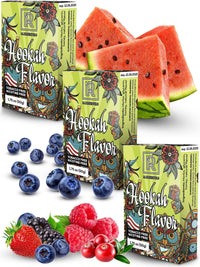 Hookah Shisha Flavors Set 3x1.75 oz (50 g) Shisha Hookah Flavors for your Hookah Bowl (Blueberry Watermelon Wild Berries) Pack of 3 - 7DAY'S