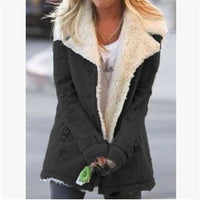 Hot Selling Autumn and Winter Women's Clothing Plus Velvet Single - breasted Warm Cotton Jacket Women - 7DAY'S