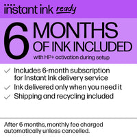 HP DeskJet 2755e Wireless Color inkjet - printer, Print, scan, copy, Easy setup, Mobile printing, Best - for home, 6 month Instant Ink trial included, white (packaging may vary) - 7DAY'S