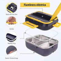 Kitchen ware 1.5L Cookware Sets Heater Portable Electric Lunch Boxes stainless steel Container with Insulation Bag for Car Truck - 7DAY'S