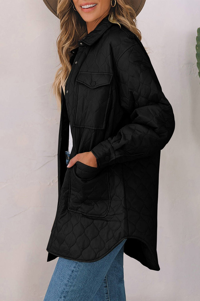 ladies Snap Down Collared Winter Coat Material composition: 100% nylon - 7DAY'S