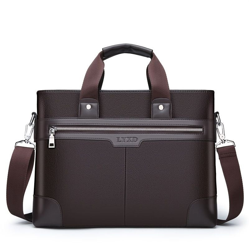 Men's Bag Briefcase Europe And America Men's Business Commuting Handbag Single Shoulder Crossbody Bag Cross Style Computer Bag - 7DAY'S