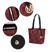 MKF Collection Aylet M Tote with Mini Handbag and Wristlet Pouch by Mia Made of high - quality vegan leather - 7DAY'S