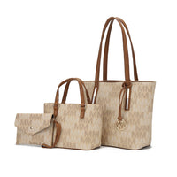 MKF Collection Aylet M Tote with Mini Handbag and Wristlet Pouch by Mia Made of high - quality vegan leather - 7DAY'S