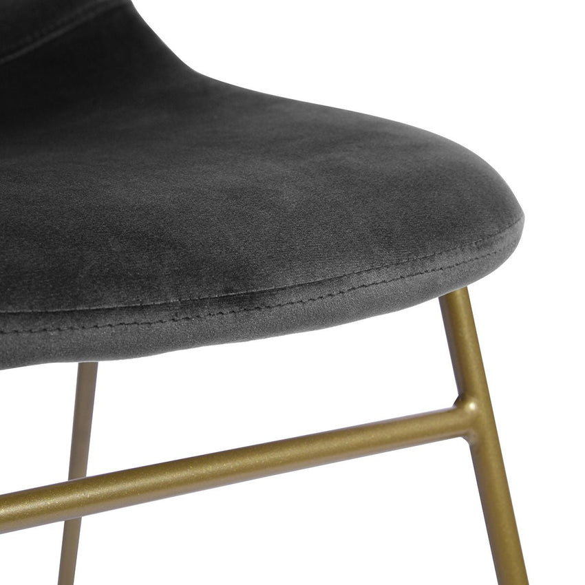 Modern Dining Chairs Set of 2; Velvet Upholstered Side Chairs with Golden Metal Legs for Dining Room Furniture - 7DAY'S