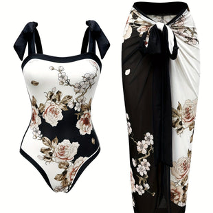 New women's split quick drying sun protection swimsuit can be worn when soaking in hot springs