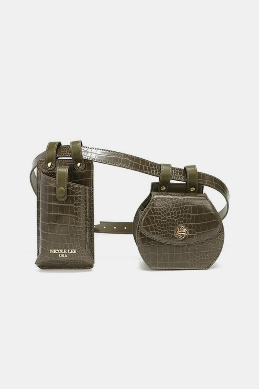 Nicole Lee USA 2 Piece Texture Belt Bag - 7DAY'S