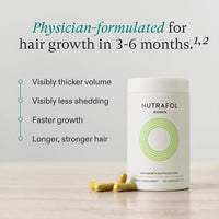 Nutrafol Women's Hair Growth Supplements, Ages 18 - 44, Clinically Proven for Visibly Thicker and Stronger Hair, Dermatologist Recommended - 1 Month Supply - 7DAY'S