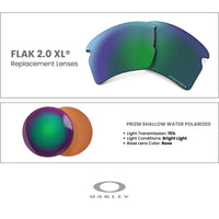 Oakley Authentic Flak 2.0 XL OO9188 Polarized REPLACEMENT Lenses +BUNDLE Bag+ BUNDLE with Designer iWear Kit - 7DAY'S