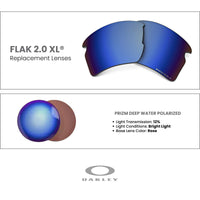 Oakley Authentic Flak 2.0 XL OO9188 Polarized REPLACEMENT Lenses +BUNDLE Bag+ BUNDLE with Designer iWear Kit - 7DAY'S