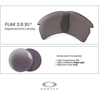 Oakley Authentic Flak 2.0 XL OO9188 Polarized REPLACEMENT Lenses +BUNDLE Bag+ BUNDLE with Designer iWear Kit - 7DAY'S