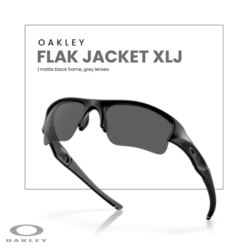Oakley Flak Jacket XLJ OO9009 Rectangle Sunglasses for Men+ BUNDLE Leash + BUNDLE with Designer iWear Care Kit - 7DAY'S