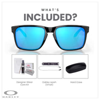 Oakley Holbrook XL OO9417 Square Sunglasses For Men+ BUNDLE Leash +Designer iWear Care Kit - 7DAY'S