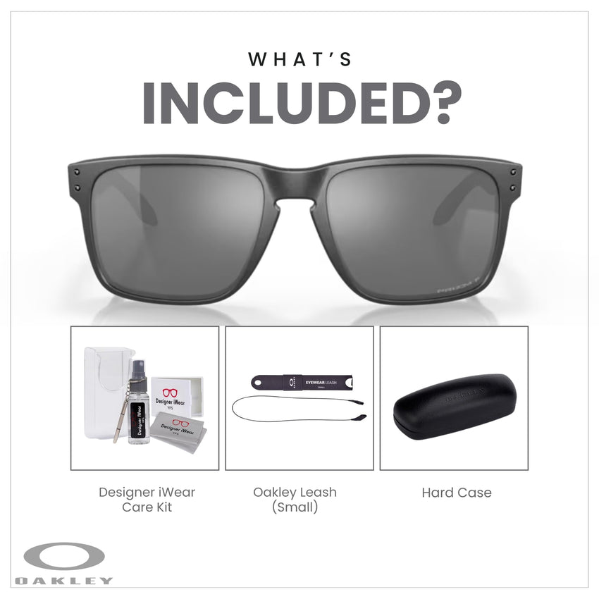 Oakley Holbrook XL OO9417 Square Sunglasses For Men+ BUNDLE Leash +Designer iWear Care Kit - 7DAY'S