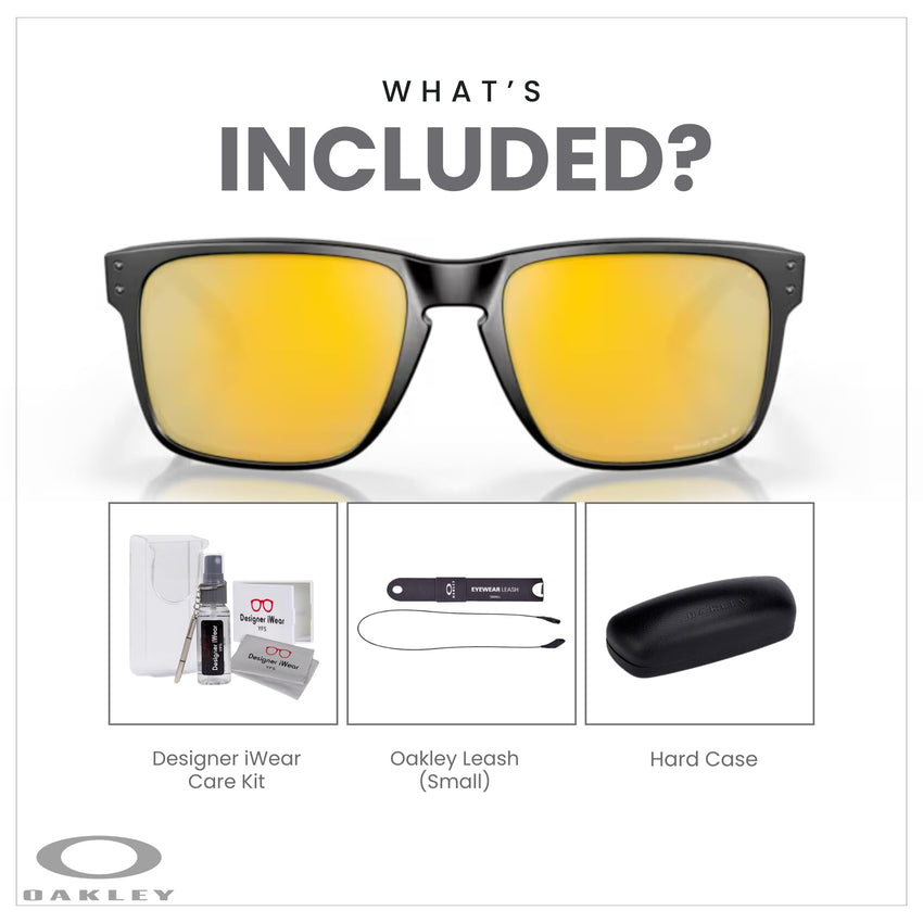 Oakley Holbrook XL OO9417 Square Sunglasses For Men+ BUNDLE Leash +Designer iWear Care Kit - 7DAY'S