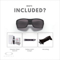 Oakley Turbine OO9263 Rectangular Sunglasses For Men+ BUNDLE Leash + BUNDLE with Designer iWear Eyewear Kit - 7DAY'S