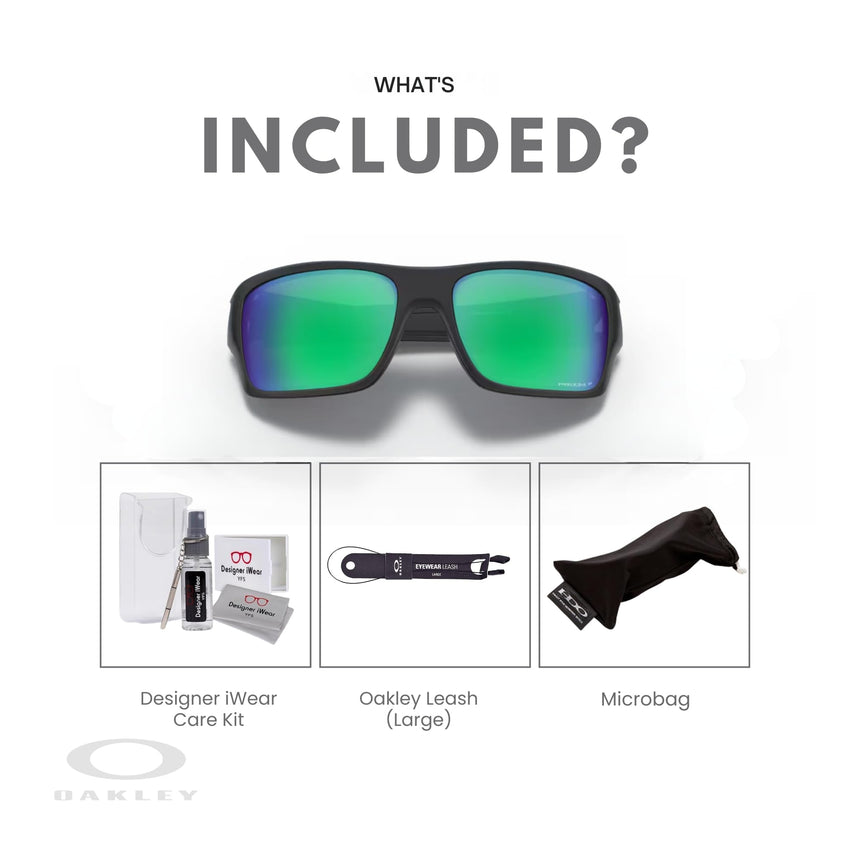Oakley Turbine OO9263 Rectangular Sunglasses For Men+ BUNDLE Leash + BUNDLE with Designer iWear Eyewear Kit - 7DAY'S
