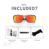 Oakley Turbine OO9263 Rectangular Sunglasses For Men+ BUNDLE Leash + BUNDLE with Designer iWear Eyewear Kit - 7DAY'S