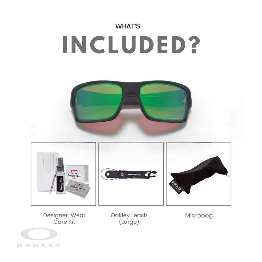 Oakley Turbine OO9263 Rectangular Sunglasses For Men+ BUNDLE Leash + BUNDLE with Designer iWear Eyewear Kit - 7DAY'S