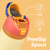 Owala FreeSip Insulated Stainless Steel Water Bottle with Straw for Sports, Travel, and School BPA - Free Sports Water Bottle, 24 oz, Tropical - 7DAY'S