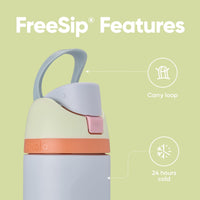 Owala FreeSip Insulated Stainless Steel Water Bottle with Straw for Sports, Travel, and School BPA - Free Sports Water Bottle, 24 oz, Tropical - 7DAY'S