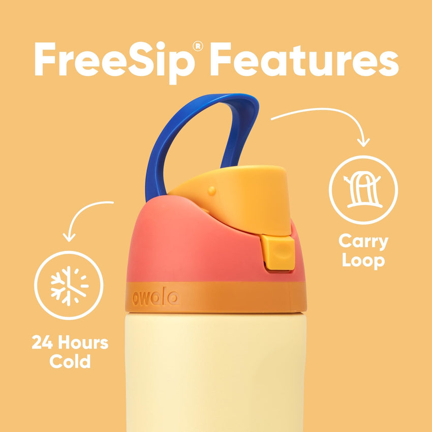 Owala FreeSip Insulated Stainless Steel Water Bottle with Straw for Sports, Travel, and School BPA - Free Sports Water Bottle, 24 oz, Tropical - 7DAY'S