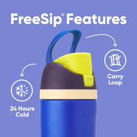 Owala FreeSip Insulated Stainless Steel Water Bottle with Straw for Sports, Travel, and School BPA - Free Sports Water Bottle, 24 oz, Tropical - 7DAY'S