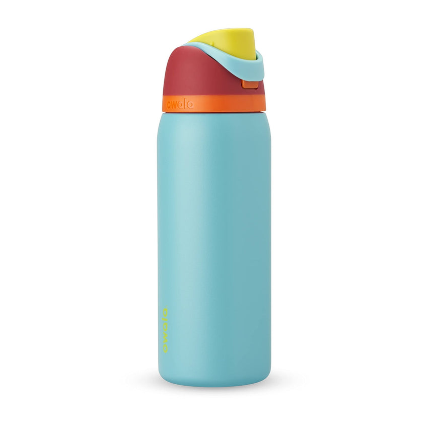 Owala FreeSip Insulated Stainless Steel Water Bottle with Straw for Sports, Travel, and School BPA - Free Sports Water Bottle, 24 oz, Tropical - 7DAY'S