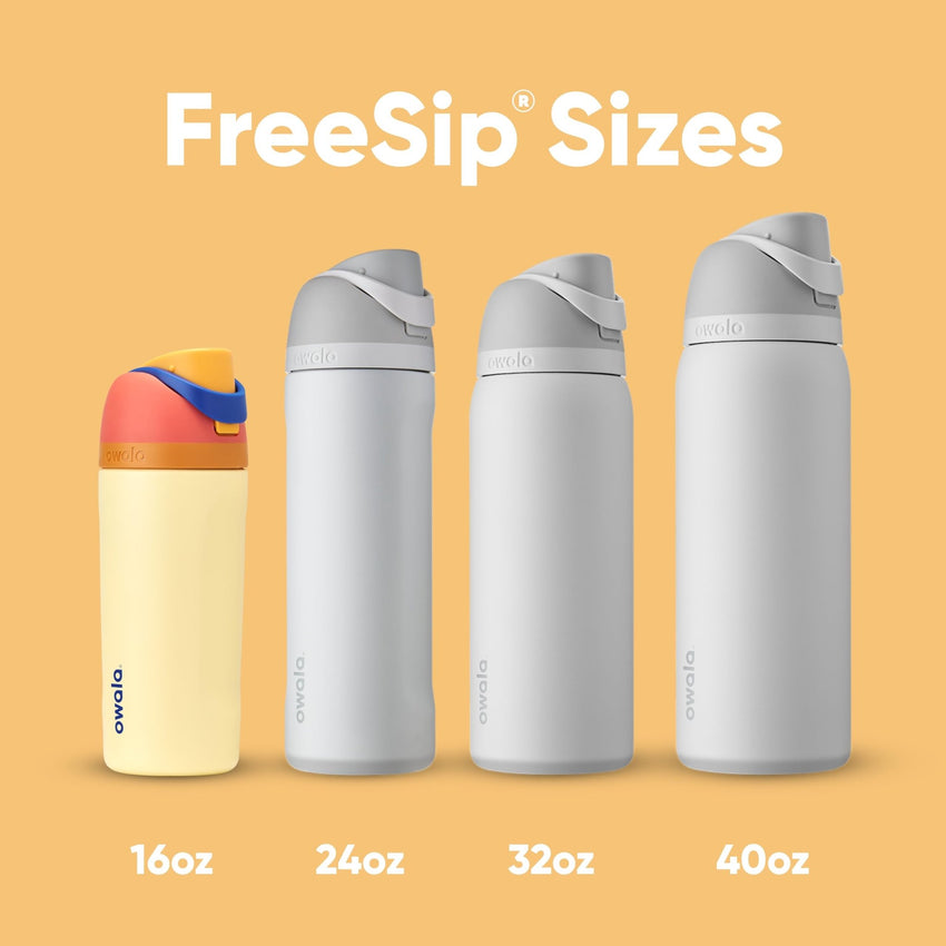 Owala FreeSip Insulated Stainless Steel Water Bottle with Straw for Sports, Travel, and School BPA - Free Sports Water Bottle, 24 oz, Tropical - 7DAY'S