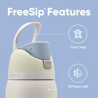 Owala FreeSip Insulated Stainless Steel Water Bottle with Straw for Sports, Travel, and School BPA - Free Sports Water Bottle, 24 oz, Tropical - 7DAY'S