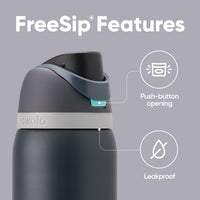 Owala FreeSip Insulated Stainless Steel Water Bottle with Straw for Sports, Travel, and School BPA - Free Sports Water Bottle, 24 oz, Tropical - 7DAY'S