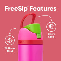 Owala FreeSip Insulated Stainless Steel Water Bottle with Straw for Sports, Travel, and School BPA - Free Sports Water Bottle, 24 oz, Tropical - 7DAY'S