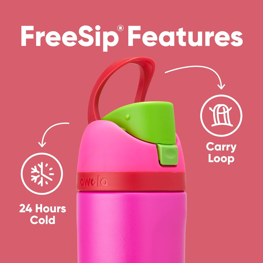 Owala FreeSip Insulated Stainless Steel Water Bottle with Straw for Sports, Travel, and School BPA - Free Sports Water Bottle, 24 oz, Tropical - 7DAY'S