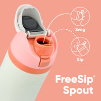 Owala FreeSip Insulated Stainless Steel Water Bottle with Straw for Sports, Travel, and School BPA - Free Sports Water Bottle, 24 oz, Tropical - 7DAY'S