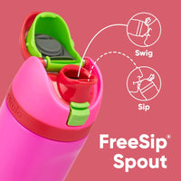 Owala FreeSip Insulated Stainless Steel Water Bottle with Straw for Sports, Travel, and School BPA - Free Sports Water Bottle, 24 oz, Tropical - 7DAY'S
