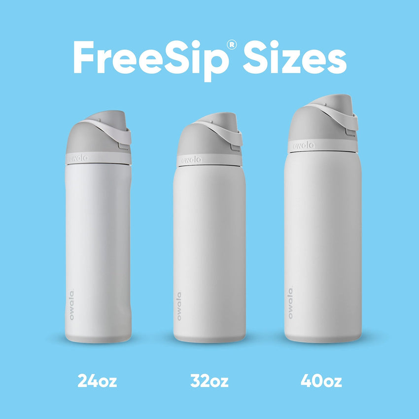 Owala FreeSip Insulated Stainless Steel Water Bottle with Straw for Sports, Travel, and School BPA - Free Sports Water Bottle, 24 oz, Tropical - 7DAY'S