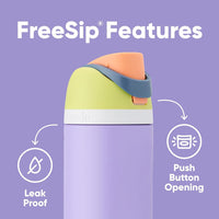 Owala FreeSip Insulated Stainless Steel Water Bottle with Straw for Sports, Travel, and School BPA - Free Sports Water Bottle, 24 oz, Tropical - 7DAY'S