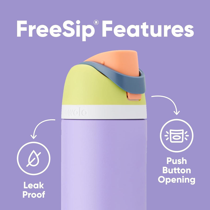 Owala FreeSip Insulated Stainless Steel Water Bottle with Straw for Sports, Travel, and School BPA - Free Sports Water Bottle, 24 oz, Tropical - 7DAY'S