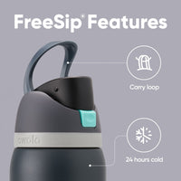 Owala FreeSip Insulated Stainless Steel Water Bottle with Straw for Sports, Travel, and School BPA - Free Sports Water Bottle, 24 oz, Tropical - 7DAY'S