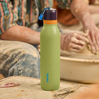 Owala FreeSip Twist Insulated Stainless Steel Water Bottle with Straw for Sports and Travel, BPA - Free, 24 - oz, Purple/Purple (California Grapevine) - 7DAY'S