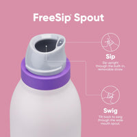 Owala FreeSip Twist Insulated Stainless Steel Water Bottle with Straw for Sports and Travel, BPA - Free, 24 - oz, Purple/Purple (California Grapevine) - 7DAY'S