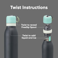 Owala FreeSip Twist Insulated Stainless Steel Water Bottle with Straw for Sports and Travel, BPA - Free, 24 - oz, Purple/Purple (California Grapevine) - 7DAY'S